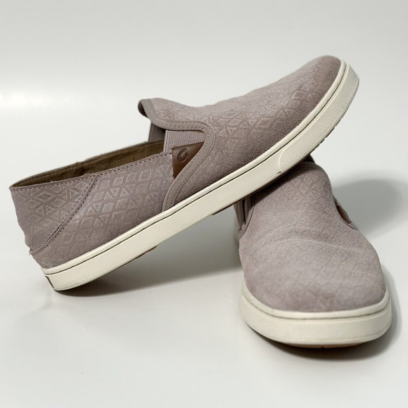 OluKai Shoes - OLUKAI Pahuea Women’s Size 9 Pink Slip On Suede Loafer Sneaker Slipper Shoes